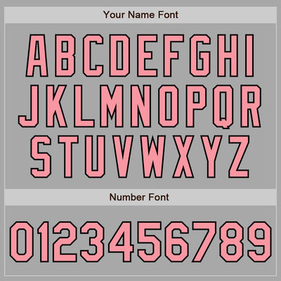 Custom Stitched Gray Medium Pink-Black Baseball Pullover Sweatshirt Hoodie