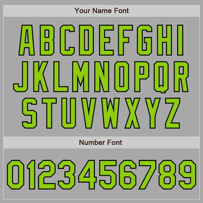 Custom Stitched Gray Neon Green-Black Baseball Pullover Sweatshirt Hoodie