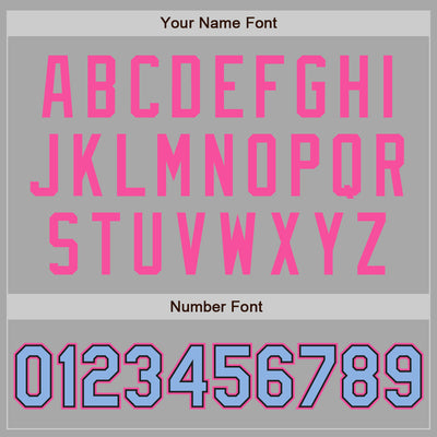 Custom Stitched Gray Light Blue Pink-Black Baseball Pullover Sweatshirt Hoodie