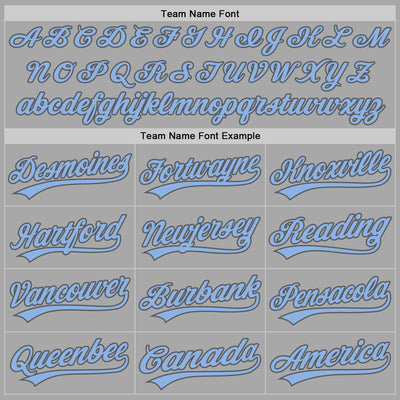 Custom Stitched Gray Light Blue-Steel Gray Baseball Pullover Sweatshirt Hoodie