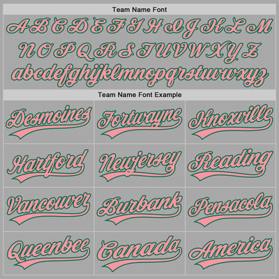 Custom Stitched Gray Medium Pink-Kelly Green Baseball Pullover Sweatshirt Hoodie