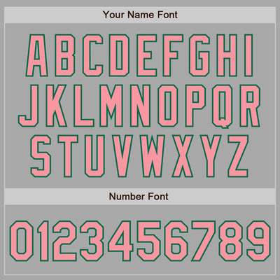 Custom Stitched Gray Medium Pink-Kelly Green Baseball Pullover Sweatshirt Hoodie