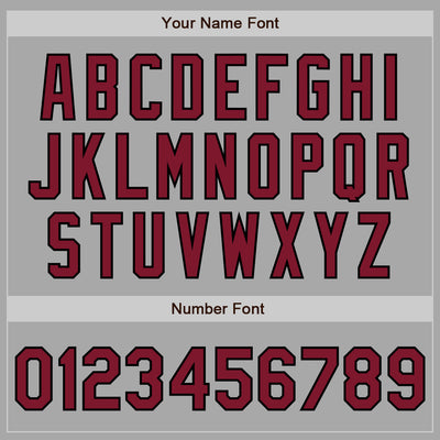 Custom Stitched Gray Crimson-Black Baseball Pullover Sweatshirt Hoodie