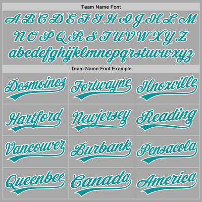 Custom Stitched Gray Teal-White Baseball Pullover Sweatshirt Hoodie