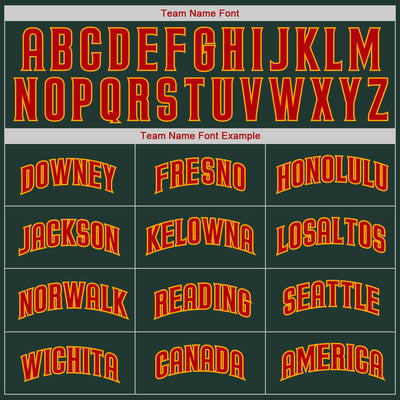 Custom Green Red-Gold Authentic Baseball Jersey