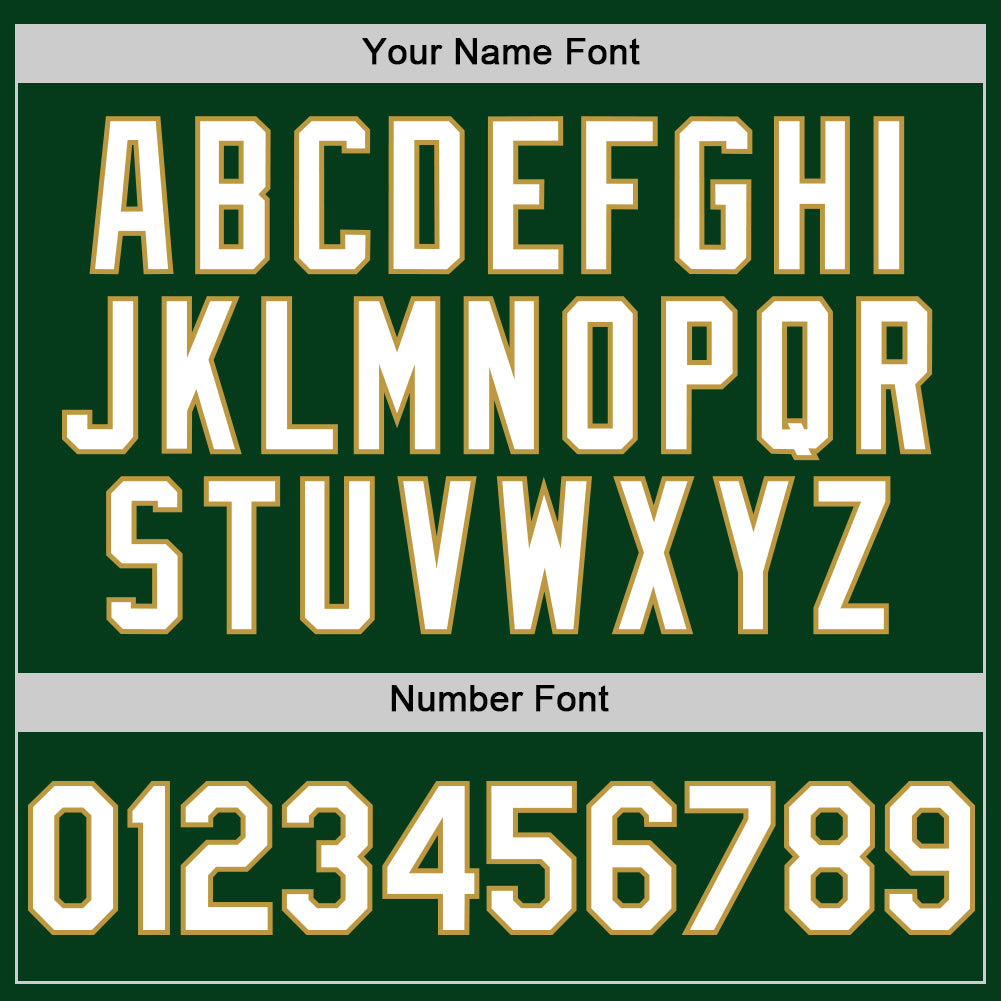 Custom Green White-Old Gold Mesh Authentic Throwback Baseball Jersey