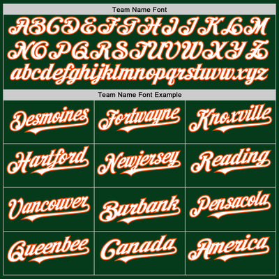 Custom Green White-Orange Mesh Authentic Throwback Baseball Jersey