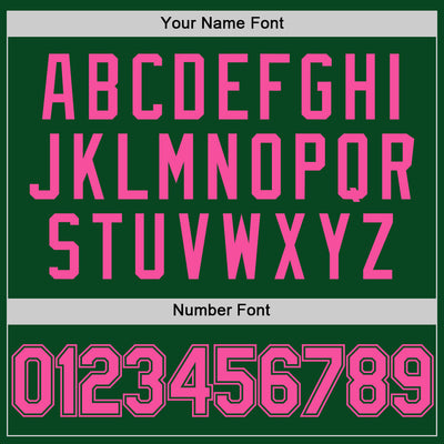 Custom Green Pink Authentic Throwback Basketball Jersey