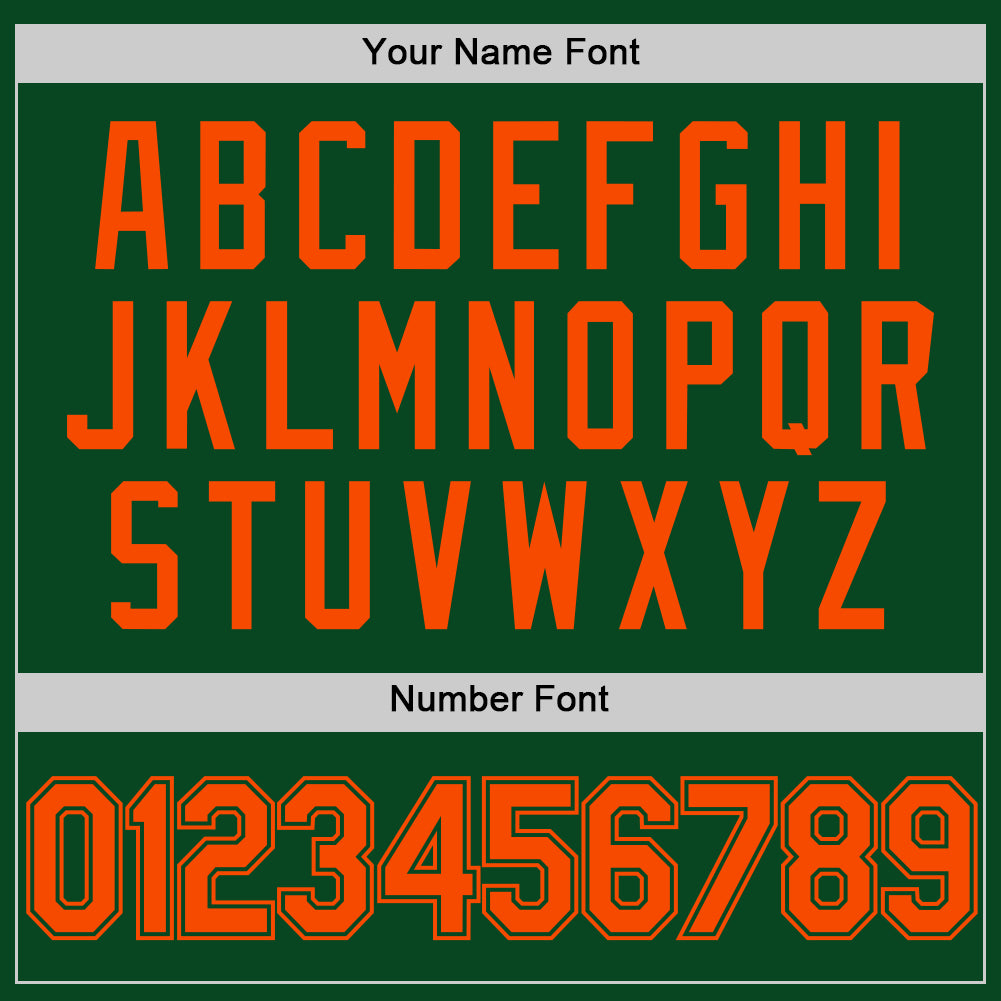 Custom Green Orange Authentic Throwback Basketball Jersey