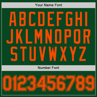 Custom Green Orange Authentic Throwback Basketball Jersey