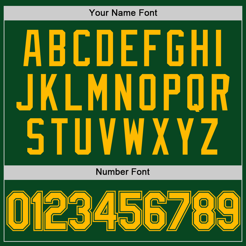 Custom Green Gold Authentic Throwback Basketball Jersey