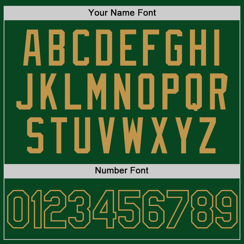 Custom Green Old Gold Authentic Throwback Basketball Jersey