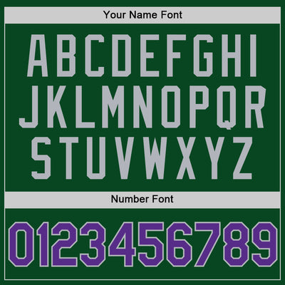 Custom Green Purple-Gray Authentic Throwback Basketball Jersey