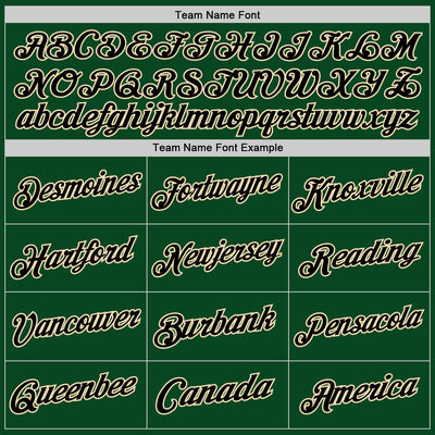 Custom Green Black-Cream Authentic Throwback Basketball Jersey