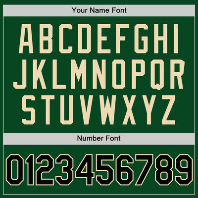 Custom Green Black-Cream Authentic Throwback Basketball Jersey