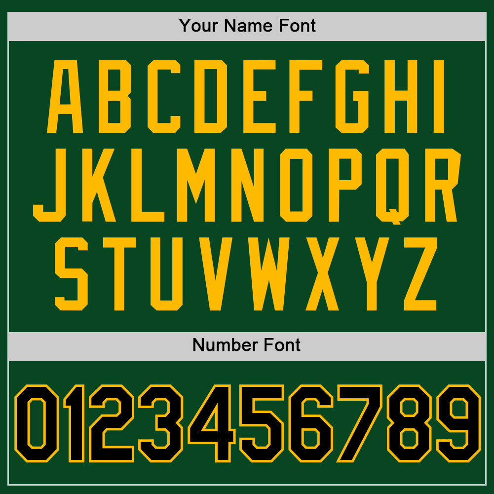 Custom Green Black-Gold Authentic Throwback Basketball Jersey