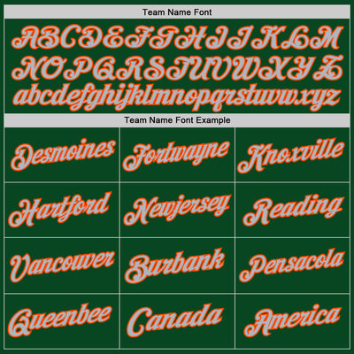 Custom Green Orange-Gray Authentic Throwback Basketball Jersey