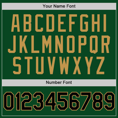 Custom Green Black-Old Gold Authentic Throwback Basketball Jersey