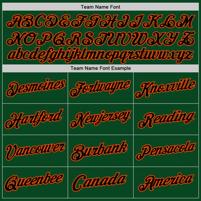 Custom Green Black-Orange Authentic Throwback Basketball Jersey