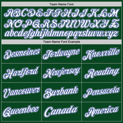 Custom Green White Royal-Gray Authentic Throwback Basketball Jersey