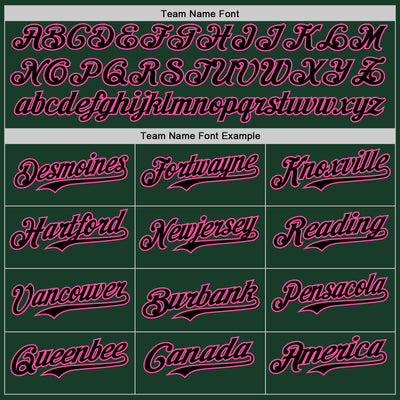 Custom Green Black-Pink Authentic Baseball Jersey