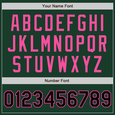 Custom Green Black-Pink Authentic Baseball Jersey