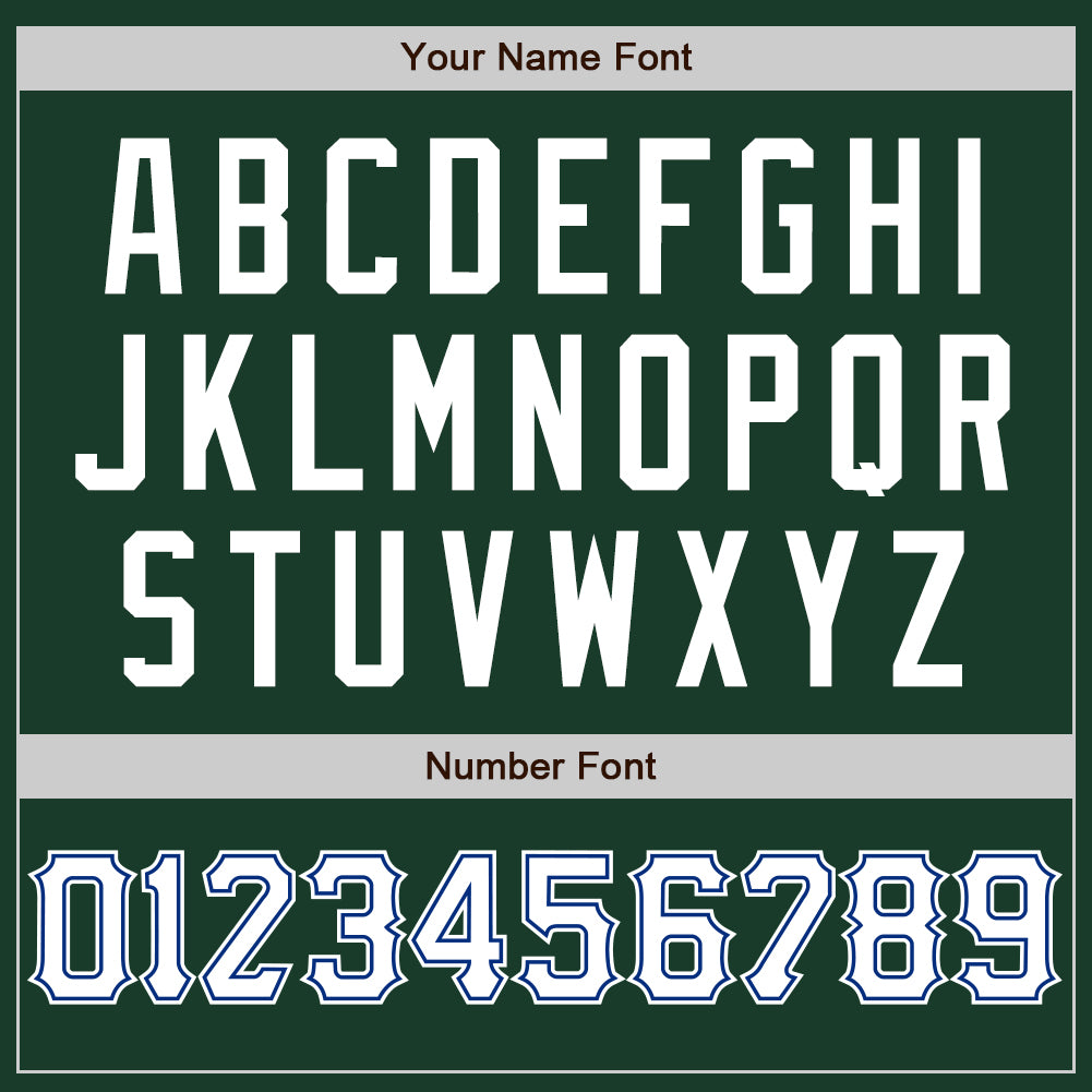 Custom Green White-Royal Authentic Baseball Jersey