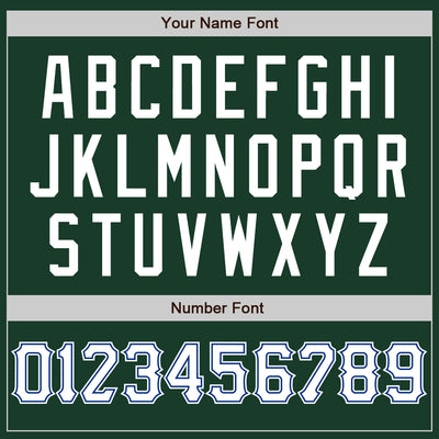 Custom Green White-Royal Authentic Baseball Jersey