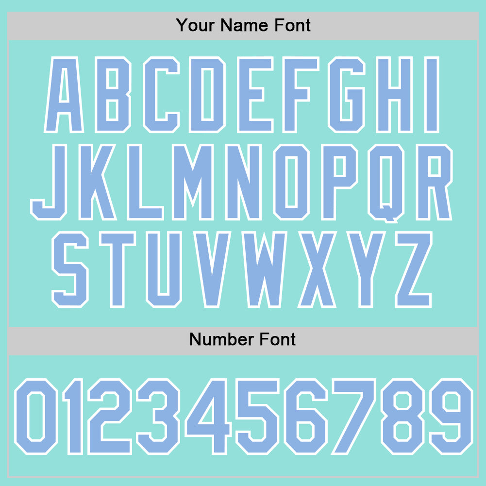 Custom Ice Blue Light Blue-White Authentic Baseball Jersey