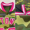 Custom Camo Pink-White Bomber Full-Snap Varsity Letterman Salute To Service Jacket