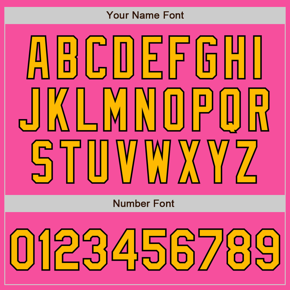 Custom Pink Gold-Black Bomber Full-Snap Varsity Letterman Jacket