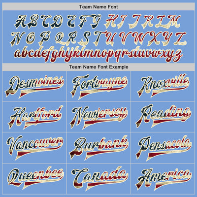 Custom Light Blue Vintage USA Flag Cream-Black Bomber Full-Snap Varsity Letterman Jacket