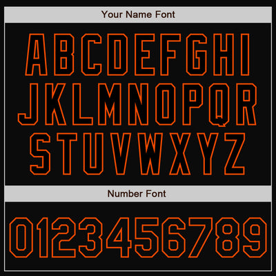 Custom Black Orange Pinstripe Orange Bomber Full-Snap Varsity Letterman Jacket