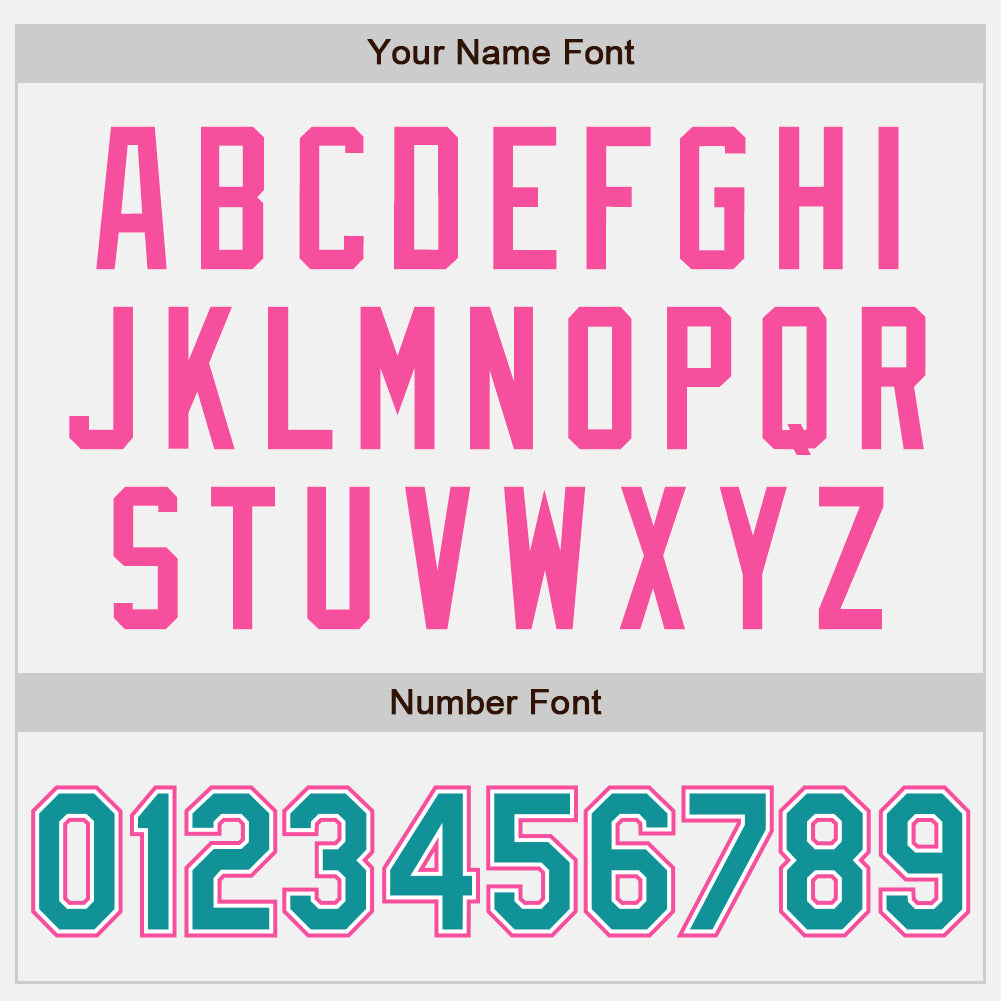 Custom White Teal Pinstripe Pink Bomber Full-Snap Varsity Letterman Jacket