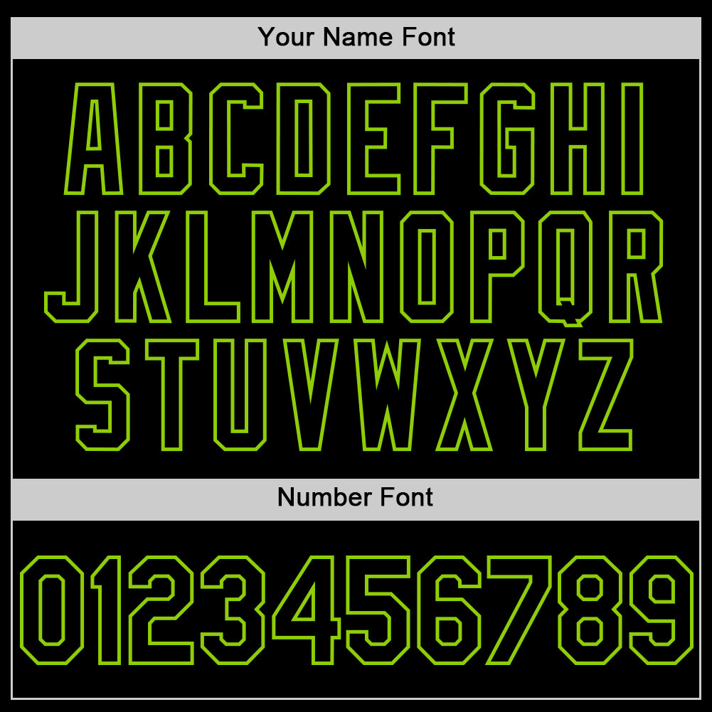 Custom Black Neon Green Bomber Full-Snap Varsity Letterman Hoodie Jacket