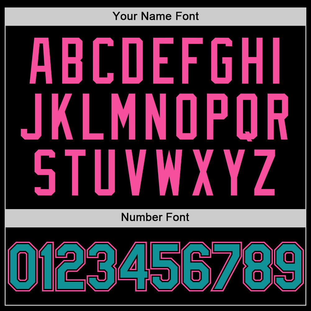 Custom Black Teal-Pink Bomber Full-Snap Varsity Letterman Two Tone Hoodie Jacket