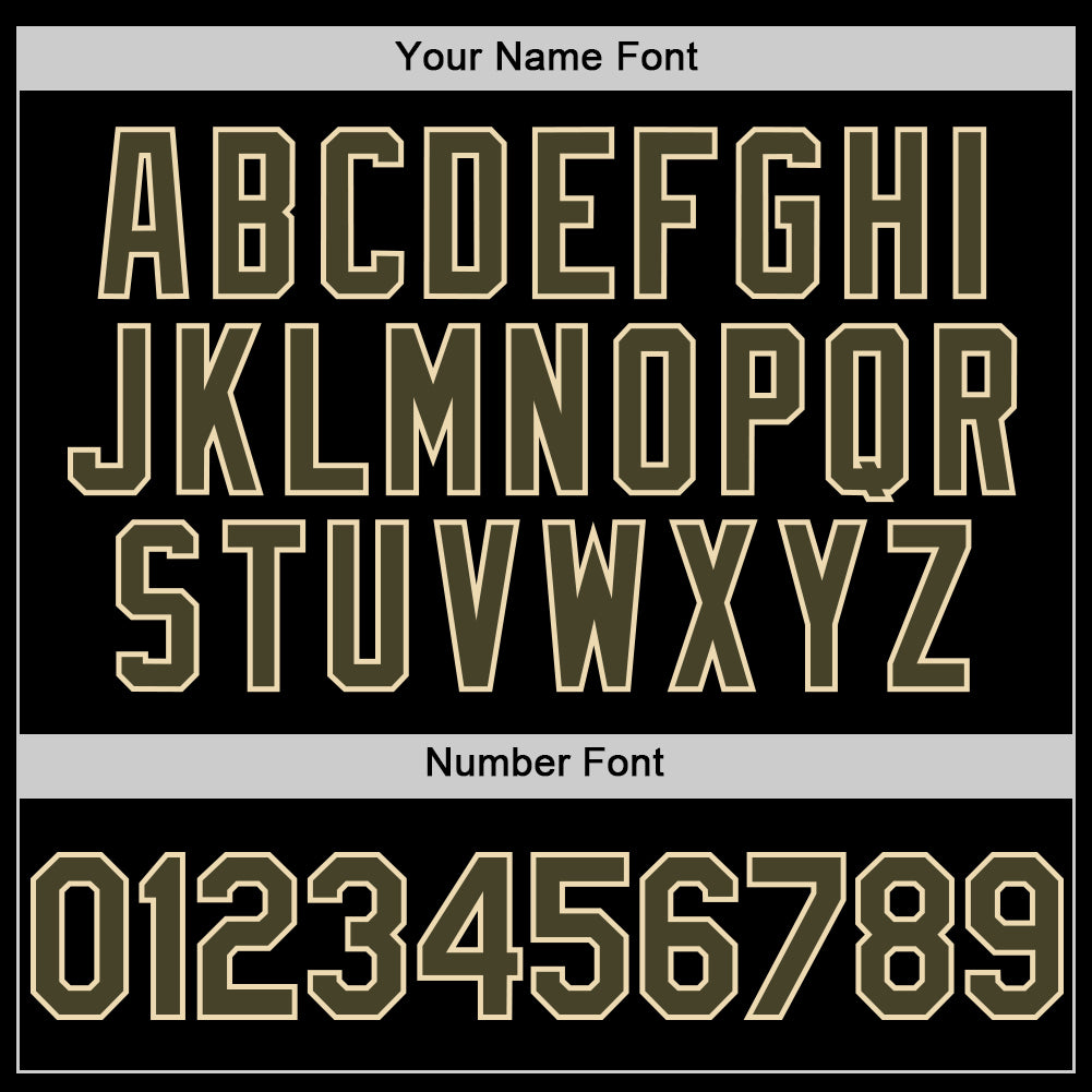 Custom Black Olive-Cream Bomber Full-Snap Varsity Letterman Two Tone Hoodie Jacket