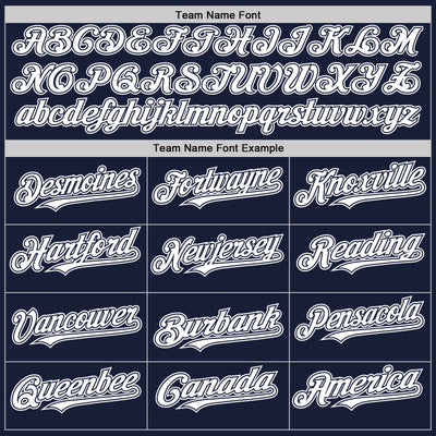 Custom Navy White Bomber Full-Snap Varsity Letterman Hoodie Jacket