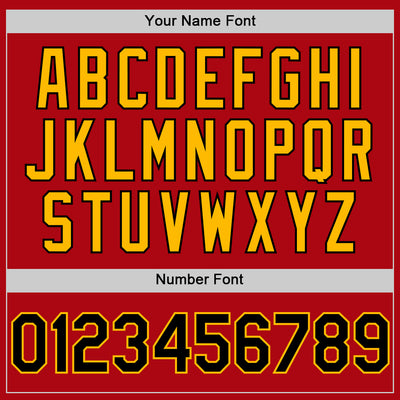 Custom Red Black-Gold Bomber Full-Snap Varsity Letterman Hoodie Jacket