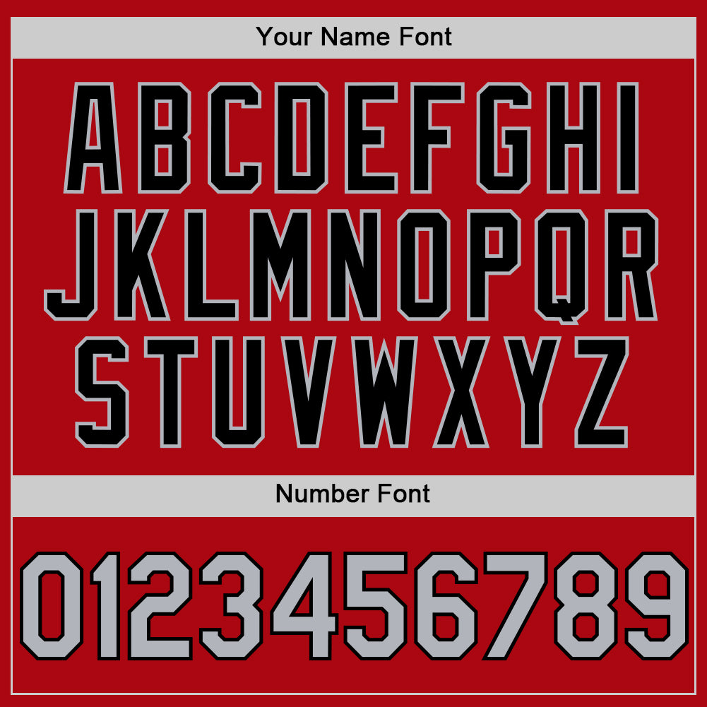 Custom Red Gray-Black Bomber Full-Snap Varsity Letterman Two Tone Hoodie Jacket