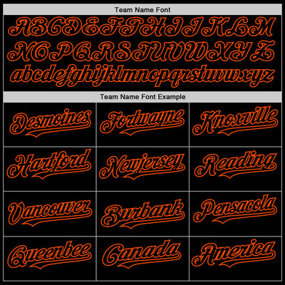 Custom Black Orange Bomber Full-Snap Varsity Letterman Two Tone Lapel Collar Byron Jacket