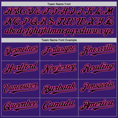 Custom Purple Black-Pink Bomber Full-Snap Varsity Letterman Hoodie Jacket