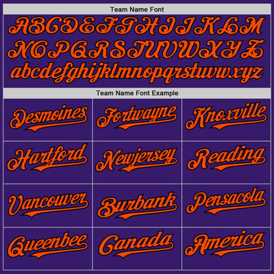 Custom Purple Orange-Black Bomber Full-Snap Varsity Letterman Two Tone Hoodie Jacket