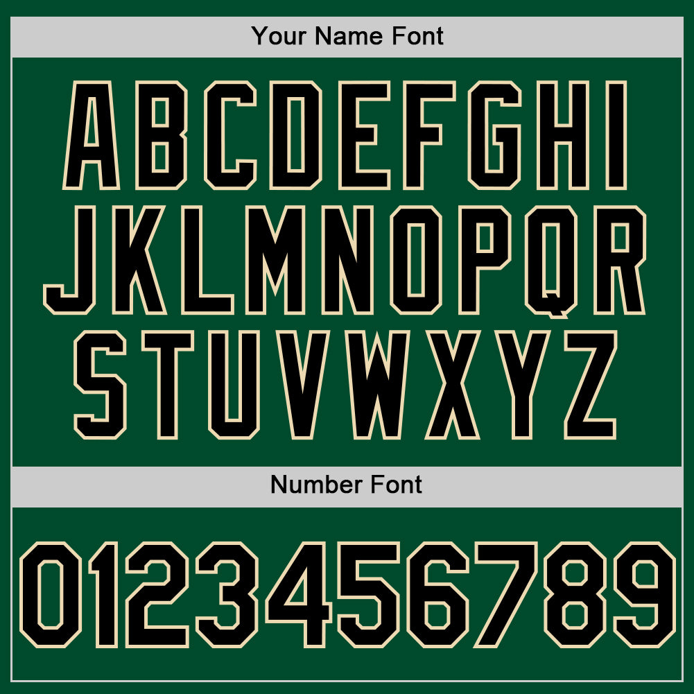 Custom Kelly Green Black-Cream Bomber Full-Snap Varsity Letterman Hoodie Jacket