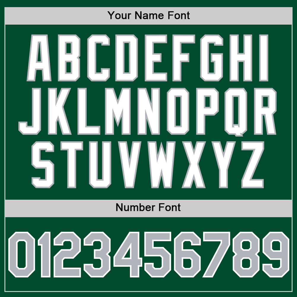 Custom Kelly Green Gray-White Bomber Full-Snap Varsity Letterman Hoodie Jacket