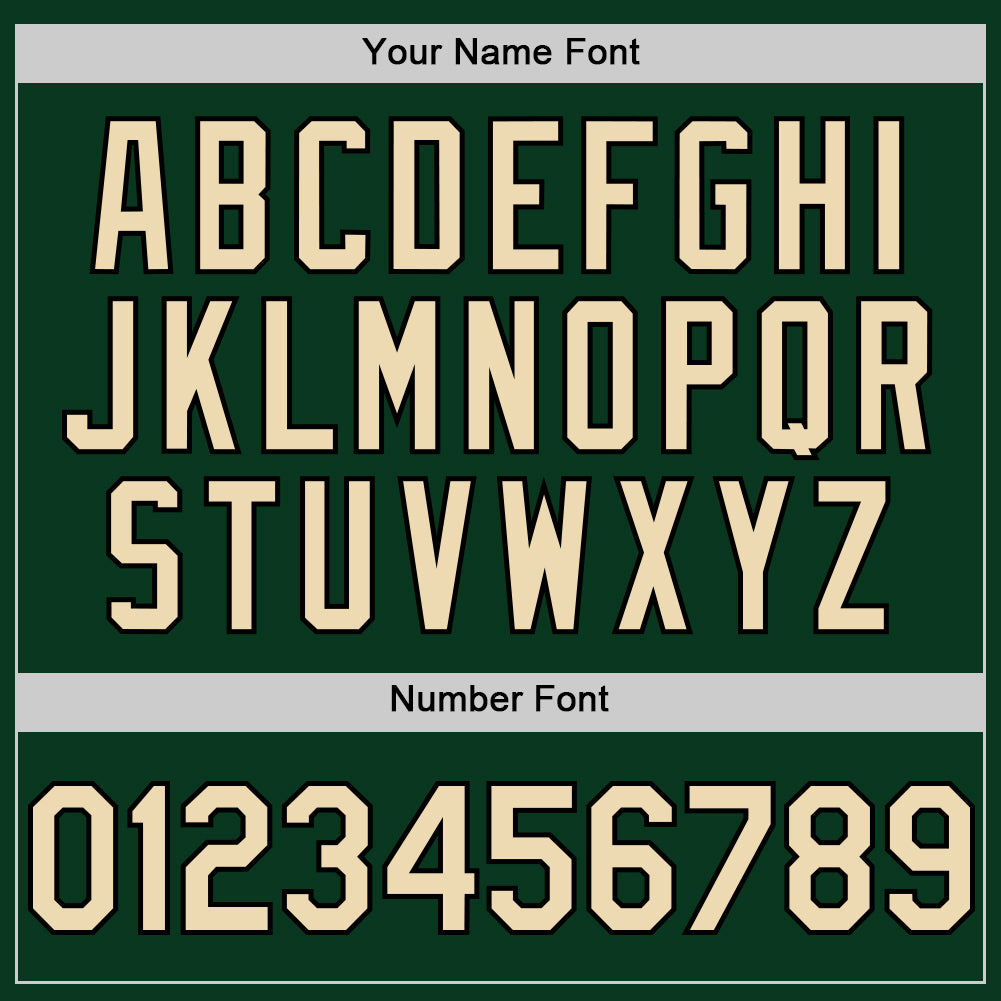 Custom Green Cream-Black Bomber Full-Snap Varsity Letterman Hoodie Jacket