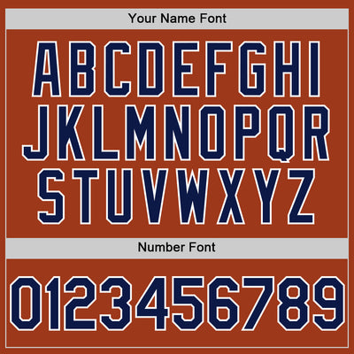 Custom Texas Orange Navy-White Bomber Full-Snap Varsity Letterman Hoodie Jacket