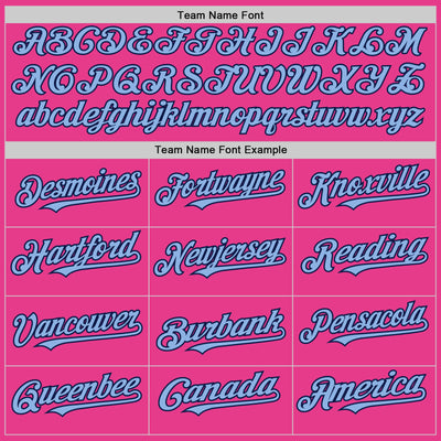 Custom Pink Light Blue-Navy Bomber Full-Snap Varsity Letterman Two Tone Hoodie Jacket