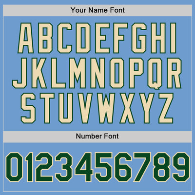 Custom Light Blue Green-Cream Bomber Full-Snap Varsity Letterman Two Tone Hoodie Jacket