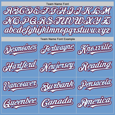 Custom Light Blue Royal-Red Bomber Full-Snap Varsity Letterman Two Tone Hoodie Jacket